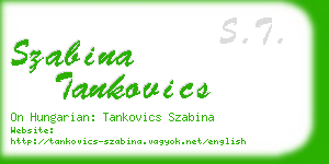 szabina tankovics business card